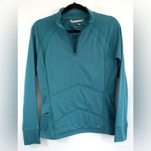 OROS Solarcore Women's Quarter Zip Pullover Green Thumbholes Zip pocket,…